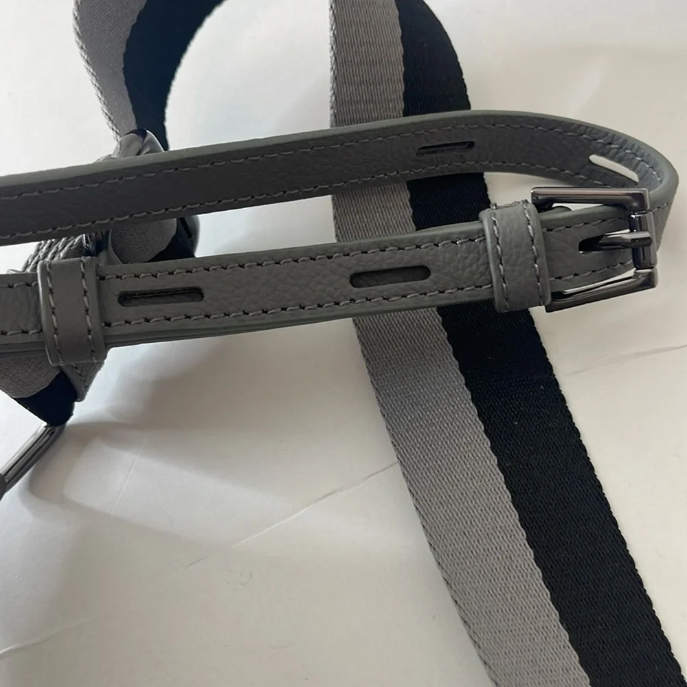 Botkier Valentina Mini Camera Crossbody Bag Leather Smoke Gray